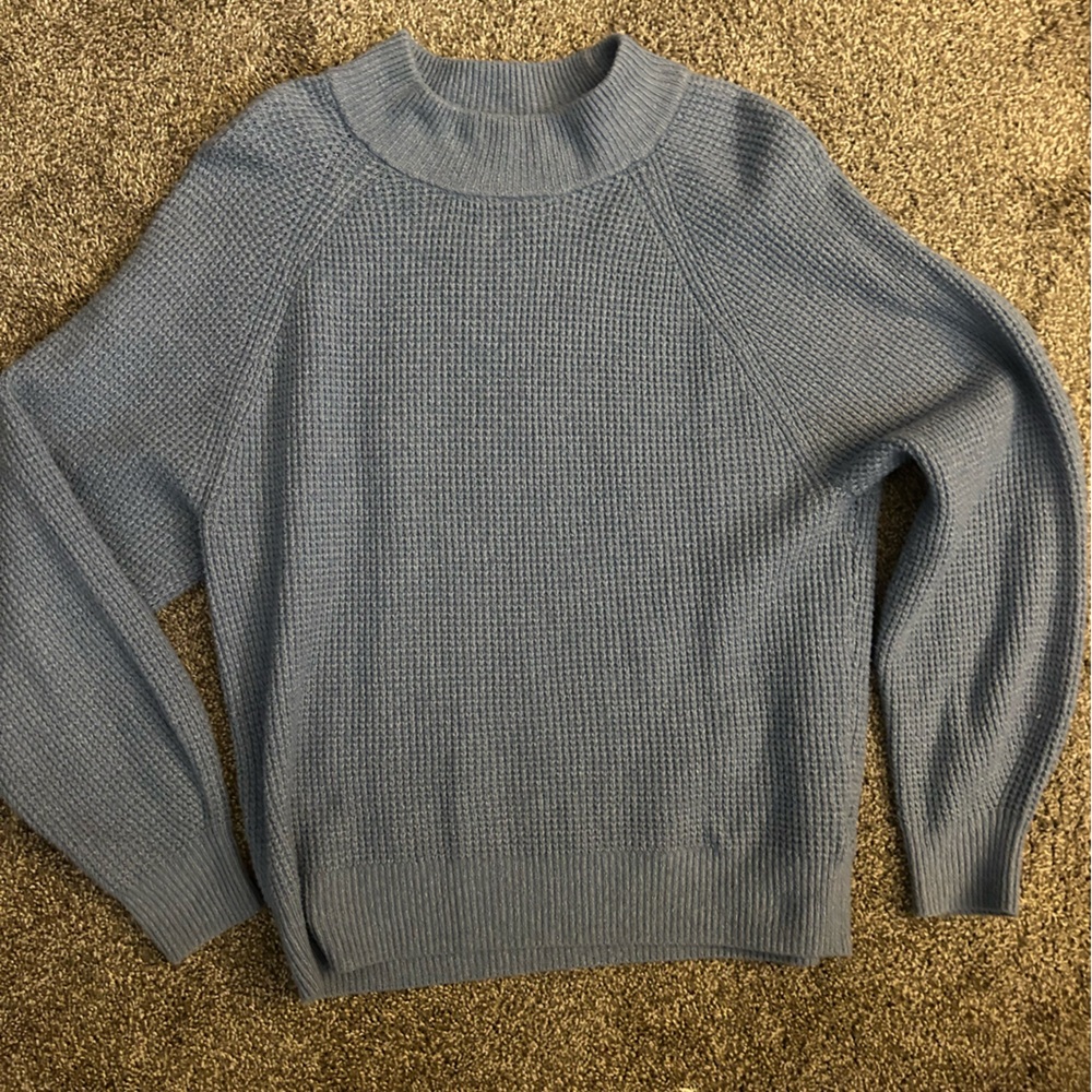 GAP Textured Crewneck Sweater - Light Blue